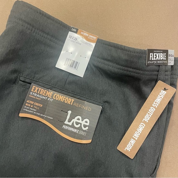 Lee Men’s Performance Series Extreme Comfort Straight Fit Dress Pant Size 50x29 - Picture 2 of 10